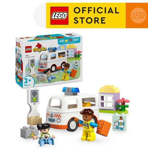 NEW STOCK  LEGO DUPLO 10447 Ambulance & Driver (19 Pieces) Building Blocks for Kids (2 Tahun+)