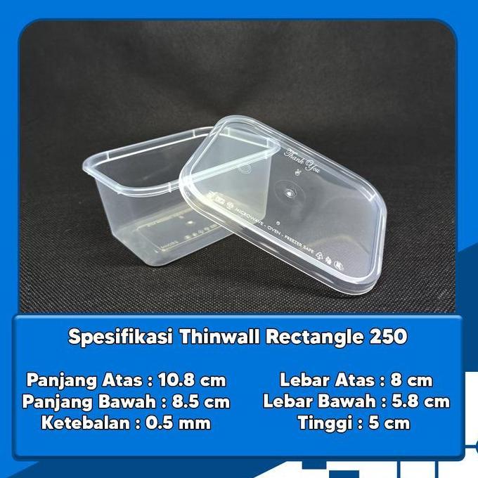 kotak plastik 250ml / thinwall plastik 250ml / cup puding 250 premium