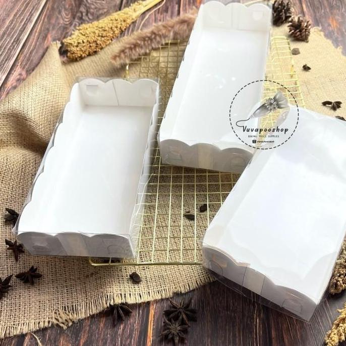 Dus Mika Putih isi 5pcs Dus Kue Bening Transparan Box Kue Brownies