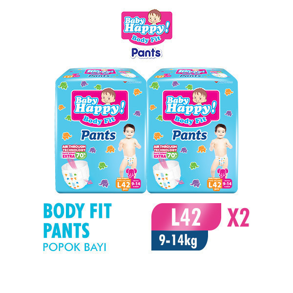 Baby Happy Pants Popok Bayi Celana L 42 x2