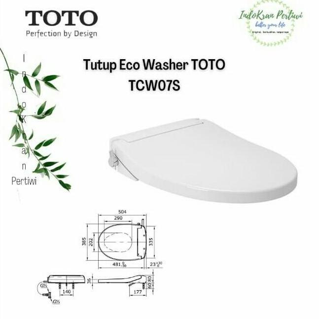 Toto Eco Washer Tcw07S / Tutup Closet Toto Tcw07S Eco Washer