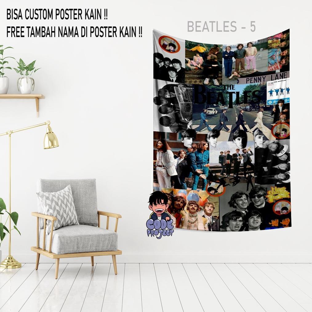 Poster Kain The Beatles - Hiasan Dinding The Beatles - Custom Poster Kain - Custom Hiasan Dinding - 