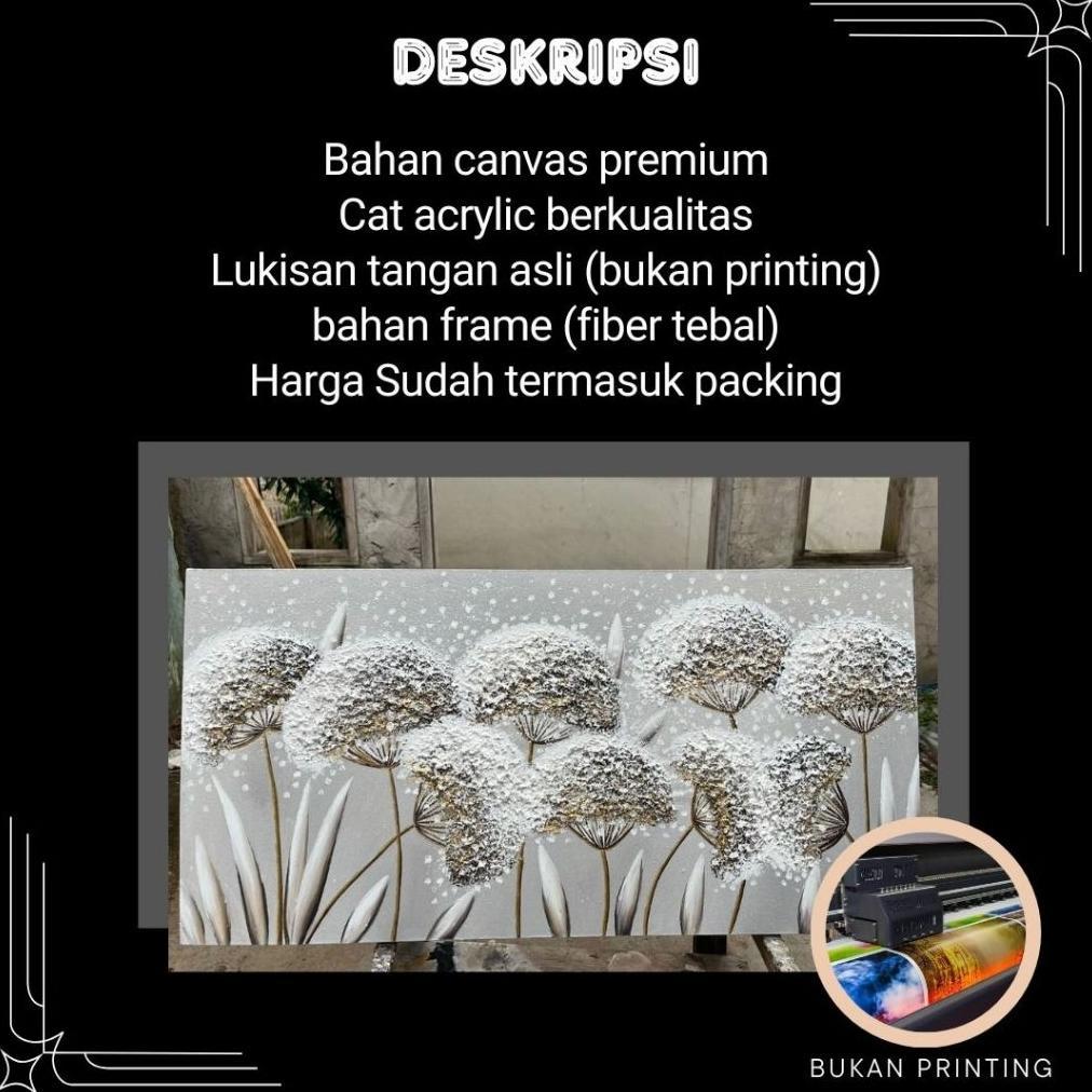 Lukisan Dinding Pemandangan Gunung Hijau Tekstur - Lukisan Handmade - Hiasan Dinding Ruang Tamu Aest