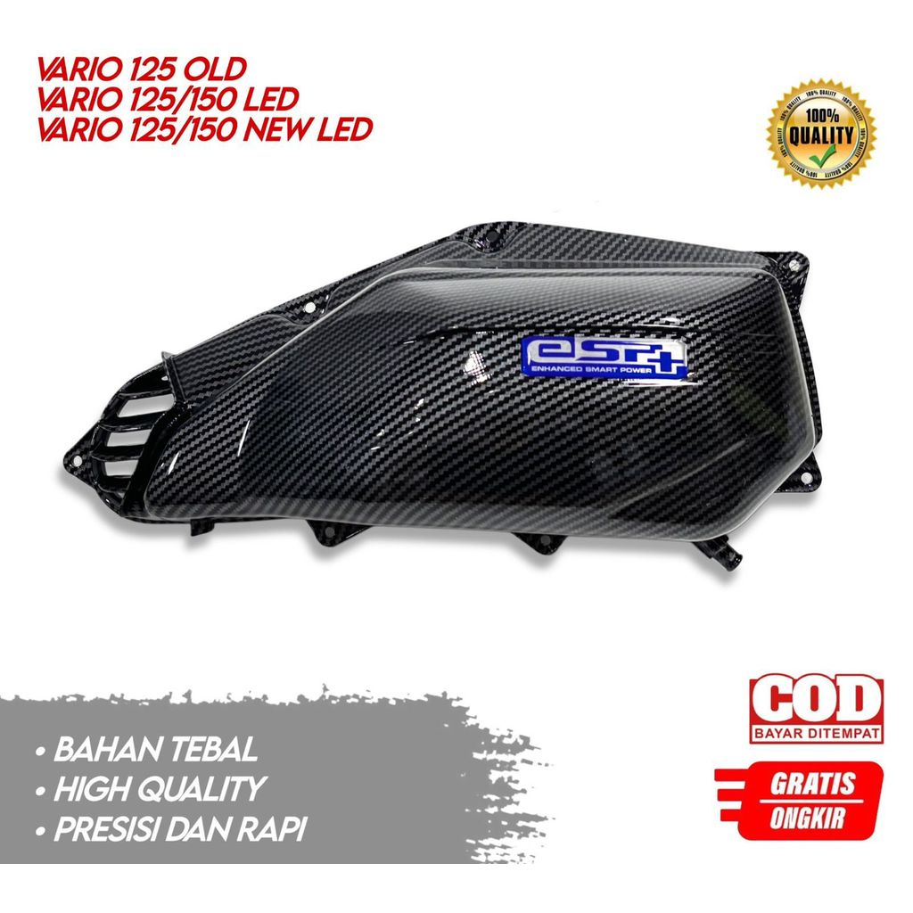 Cover Box Filter Bahan Carbon Motor VARIO 125 Old / VARIO 150 LED / VARIO 125 LED  / VARIO 150 New L