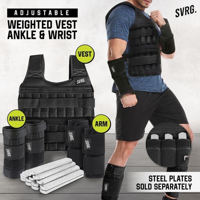 LIOVINSSLEO - SVARGA ADJUSTABLE WEIGHTED VEST ROMPI BEBAN WRIST & ANKLE WEIGHT