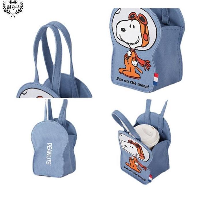Tas botol termos tumbler sarung botol minum tali pendek snoopy DIAMETER BESAR [terbaik]