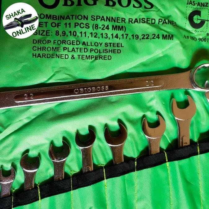Promo Big Boss Ring Pas Set 11 Pcs - Kunci Ring Pas Set 8-24 Mm  Big Boss Cod