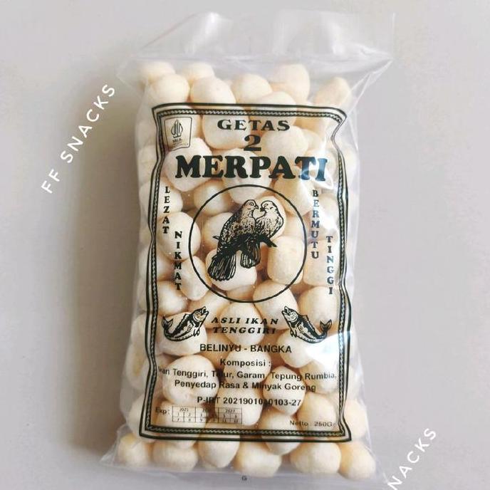 Ready Getas Bangka Cap Dua Merpati / Kerupuk Getas Ikan Tenggiri Asli Bangka 250 gr