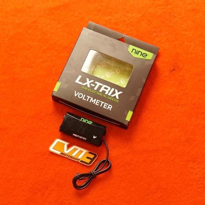  Nine LX-TRIX Voltmeter Motor LED Merah Aksesoris Motor
