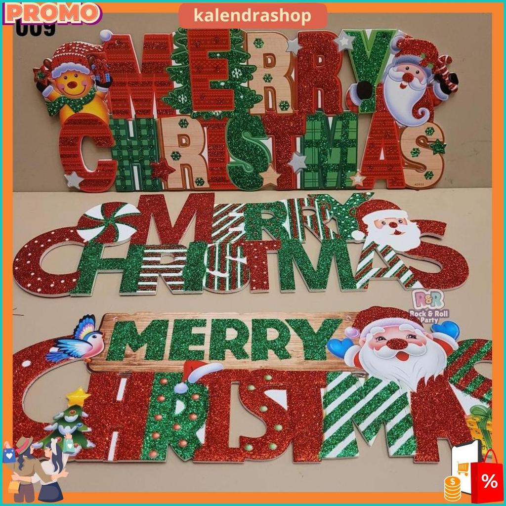 1 Pcs Hiasan Dinding Gantung Pintu Natal Christmas Ornamen Dekorasi Gabus 027/028/029/030/008 Origin