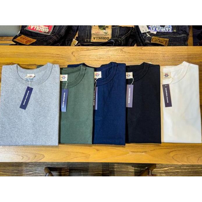 Samurai Jeans Plain "Daimaruki" Heavyweight T-Shirt murah