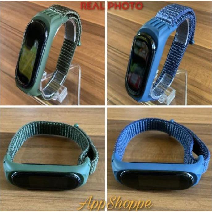 Xiaomi Mi Band 5 4 3 STRAP Nylon Woven with Silicone Frame ADJUSTABLE