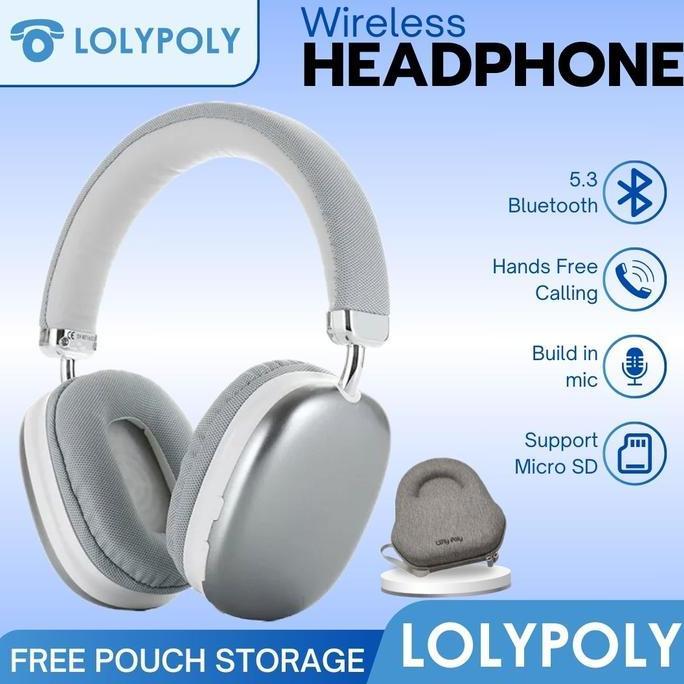 Filhamseller - Lolypoly Headphone Bluetooth Wireless Bass Quality Free Pouch Original