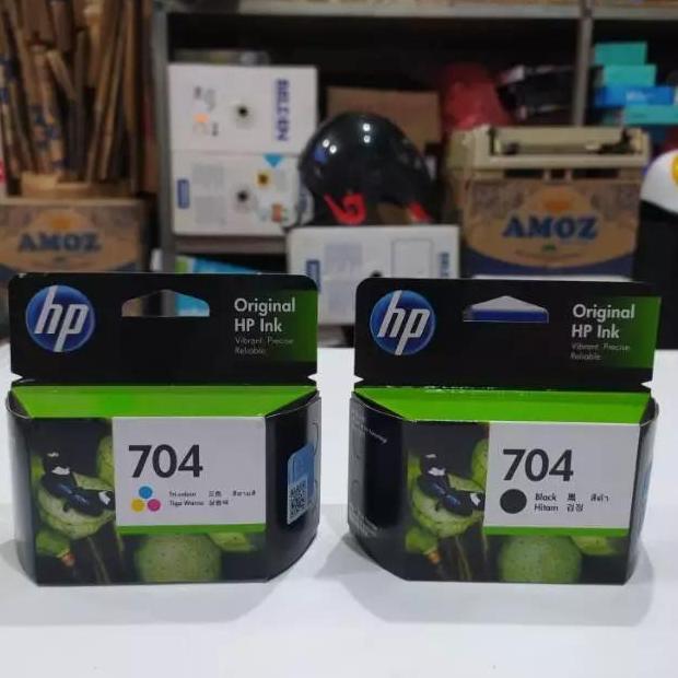 TERBARU - CARTRIDGE HP ORIGINAL 704 BLACK & COLOUR untuk printer hp 2010, 2060