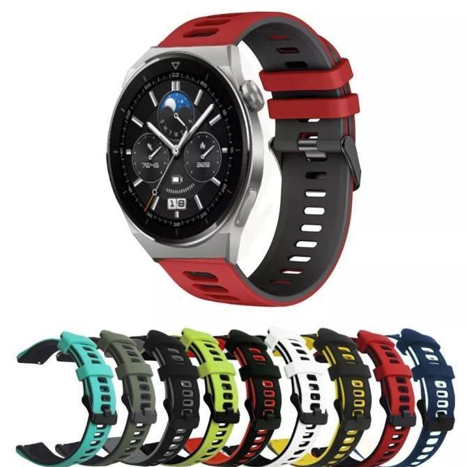 STRAP TALI JAM HUAWEI WATCH GT 3 PRO / GT3 PRO MODEL TWOTONE RUBBER