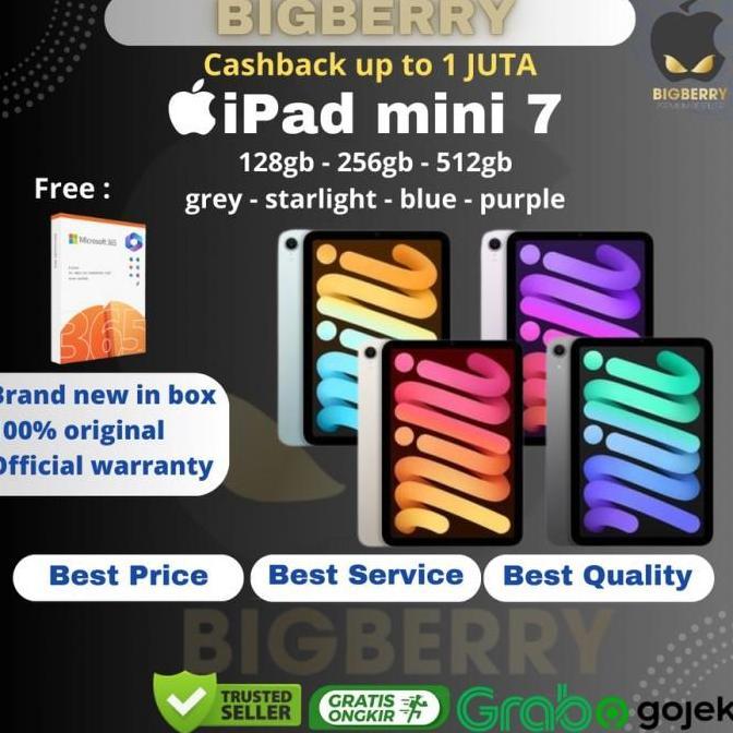 iPad Mini 6 7 2021 2024 8.3" Inch 64GB 128GB 256GB 512GB Wifi Cell Space Gray Purple Starlight Pink 