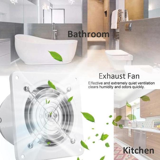 (COD) Exhaust fan kamar mandi Booster Fan 4 / 6 / 8 Inci Kipas Exhaust Ventilasi Dinding Exhaust Fan