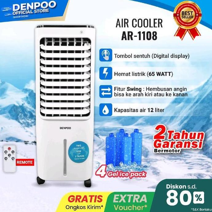 aridpratian - denpoo air cooler ar 1208 xf - penyejuk ruangan