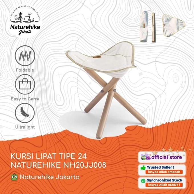 TERLARIS - KURSI LIPAT NATUREHIKE NH20JJ008 TIPE 24 CAMPING PORTABLE OUTDOOR