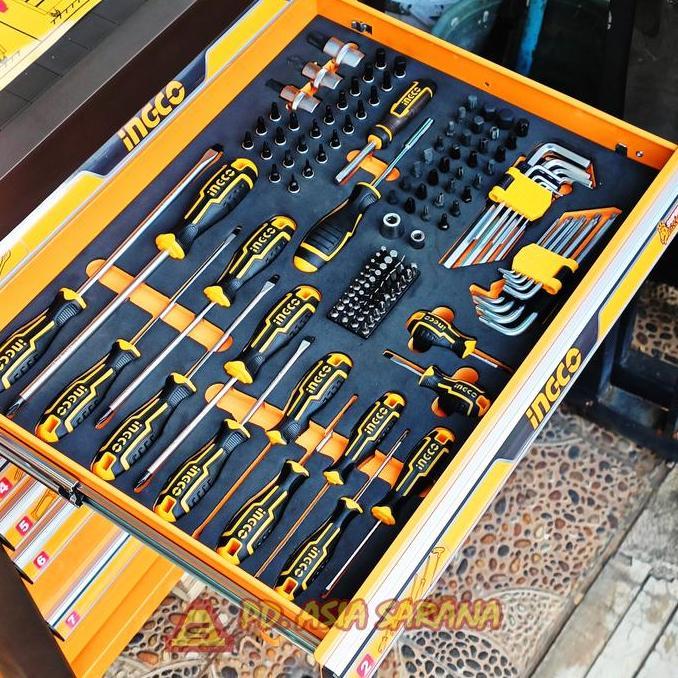Mechanical Tool Kit Chest Set 328pcs INGCO HTCS273281 Drawer Perkakas Bengkel