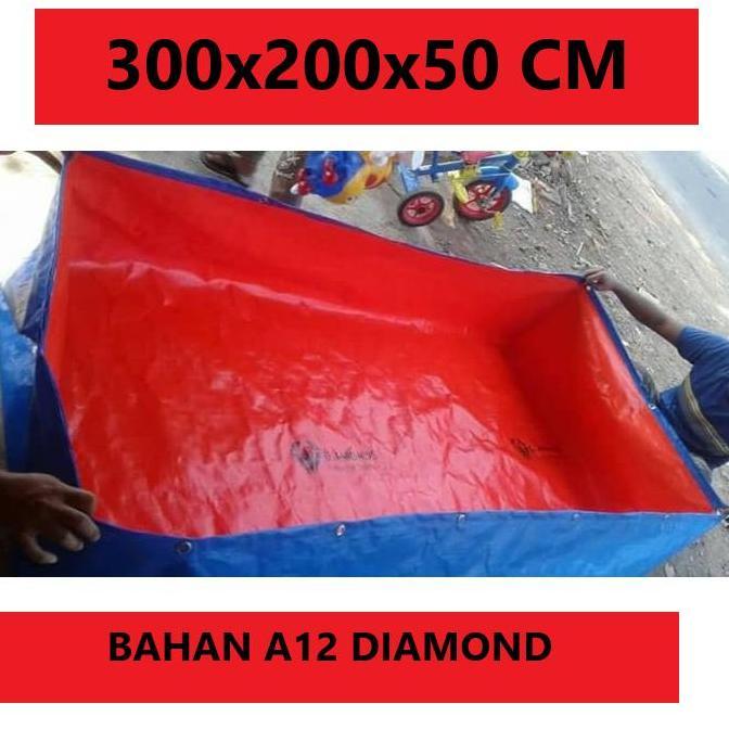 Kolam Terpal Ukuran 3 x 2 x 0.5 M |Terpal Kolam Lele 3x2x0.5 M