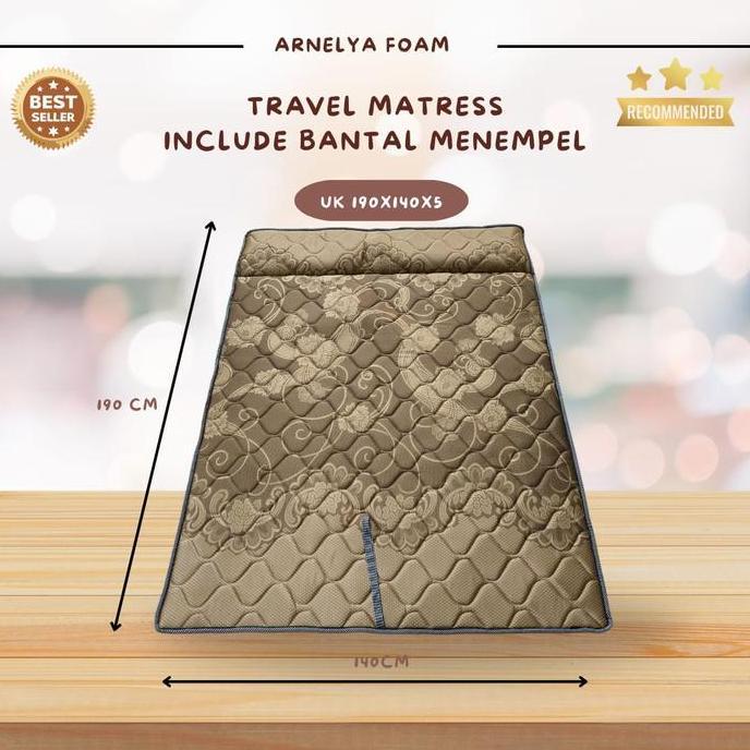 TERBARU - Kasur busa Lipat kain springbed Ukuran 140x190 5cm - Furniture Praktis cowok Tidur Camping