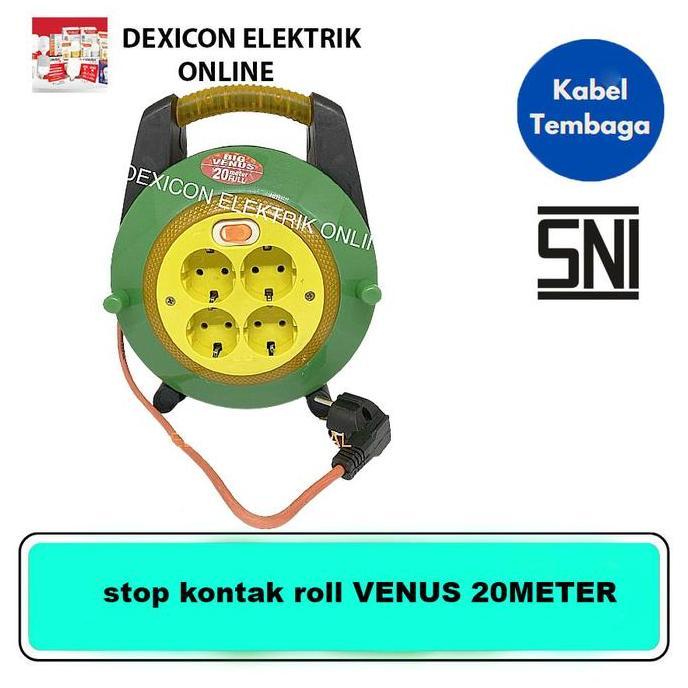 Promo stop kontak roll VENUS 20METER/box kabel Venus/kabel box murah/ Diskon