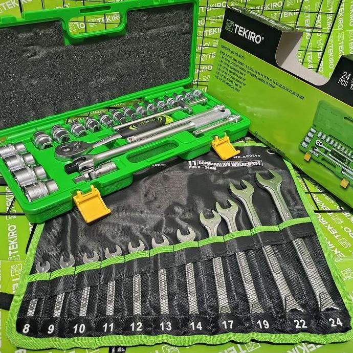 TEKIRO Promo Paket Lengkap Tools Kit / Perkakas Bengkel / Alat-Alat Bangkel / Lengkap Satu Set
