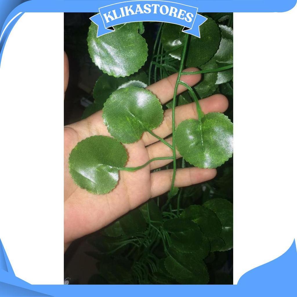 Tanaman Daun Hias Palsu 5  Cabang | Daun Rambat Plastik Bunga Gantung Dekorasi Dinding Ruangan Cafe 