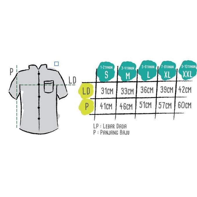 Kemeja Koko Anak Lengan Pendek BIRU NAVY Polos HEIJA KOPEN