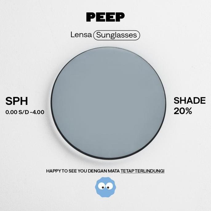 Peep Eyewear - Lensa Sunglasses Hitam (Mata Normal & Mata Minus) Kacamata