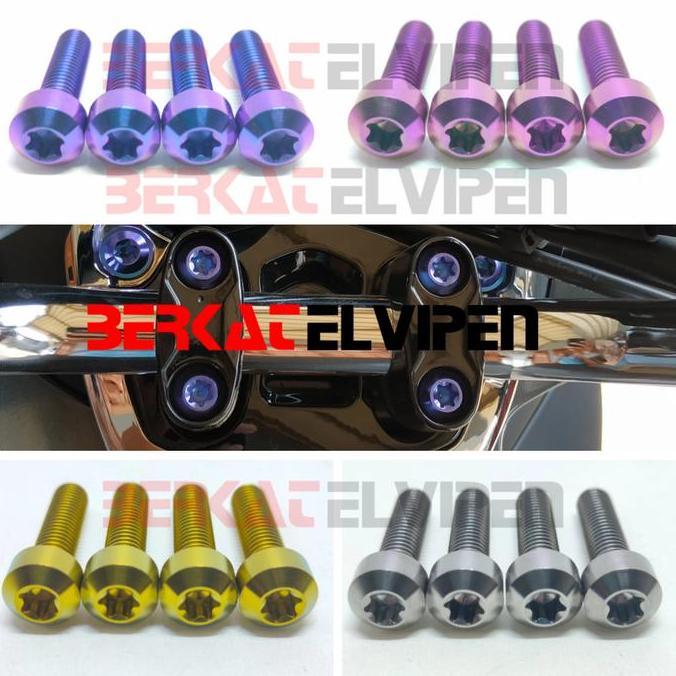Baut Titanium Penjepit Raiser Stang Beat Street Pcx Lokal 150 160 Adv