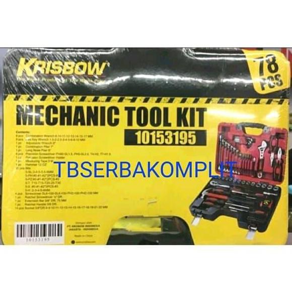 MECHANIC TOOL KIT 78PC Krisbow 10153195 TOOL SET 78PCS TOOLKIT TOOLSET