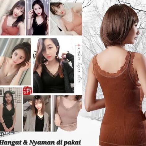 DB59 - Tengtop wanita tangtop winter musim dingin salju tebal hangat wanita