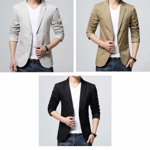 Jas Pria Blazer Pria Semi Jas Terbaru Jaket Almamater