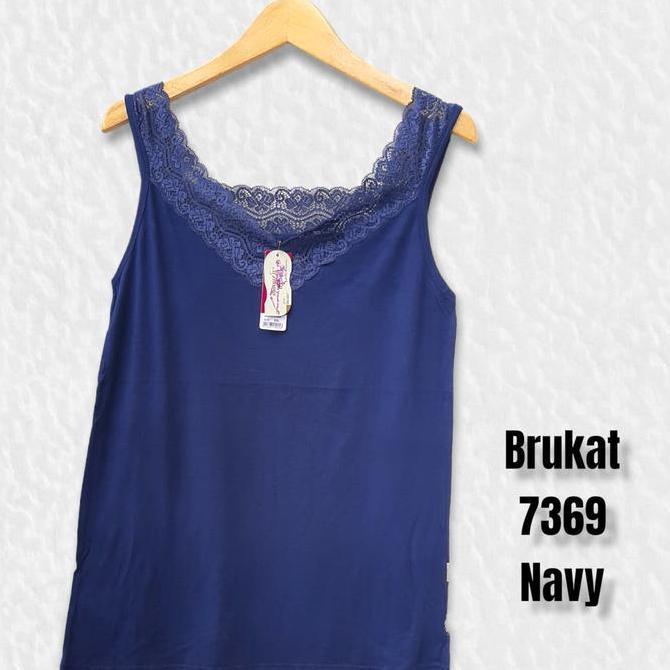 DV222 >> Tank top Wanita 7369 | Camisol Renda Brukat Bahan Rayon Spandek size L- XXL Tengtop Lembut 