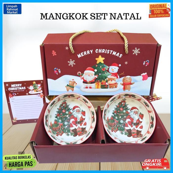 Quality Boxofseason Mangkok Set Keramik Kado Natal / Hampers Natal Mangkok Set