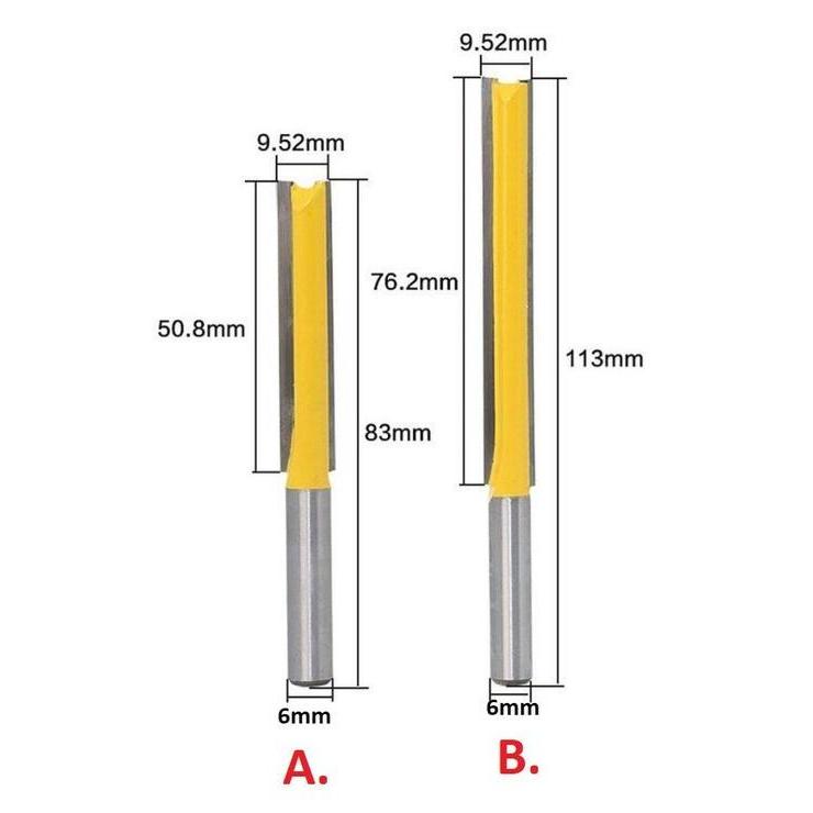 Mata Profil Lurus Panjang Long Straight Router Bit 50mm 76mm 2" 3"