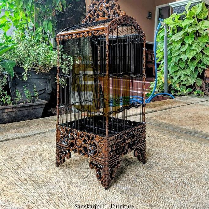 SANGKAR BURUNG KECIL/PLECI UKIR BERKUALITAS.