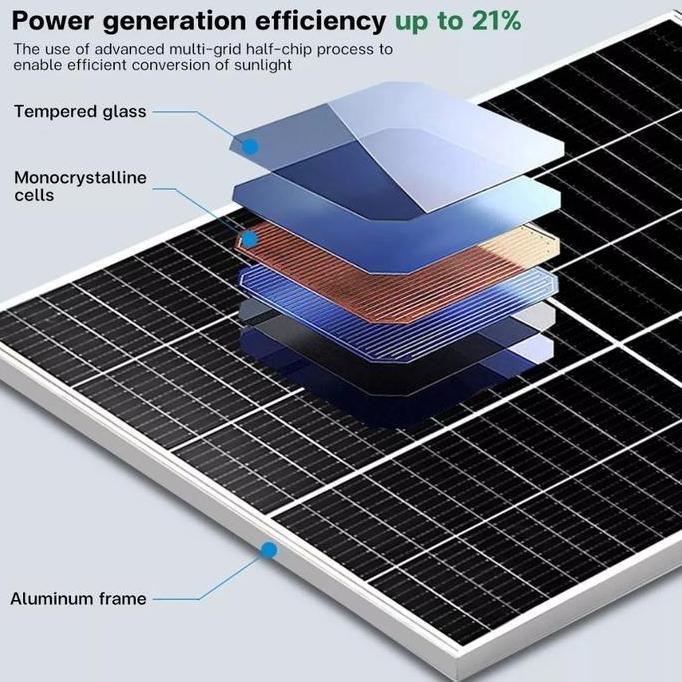 100WSolar Panel Panel Surya Pembangkit Listrik Tenaga Surya With Pengontr
