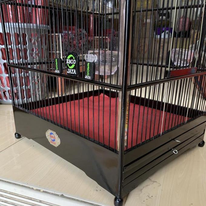 SANGKAR KANDANG BURUNG KACER JALAK BALI KOTAK EBOD JAYA HITAM NO 1
