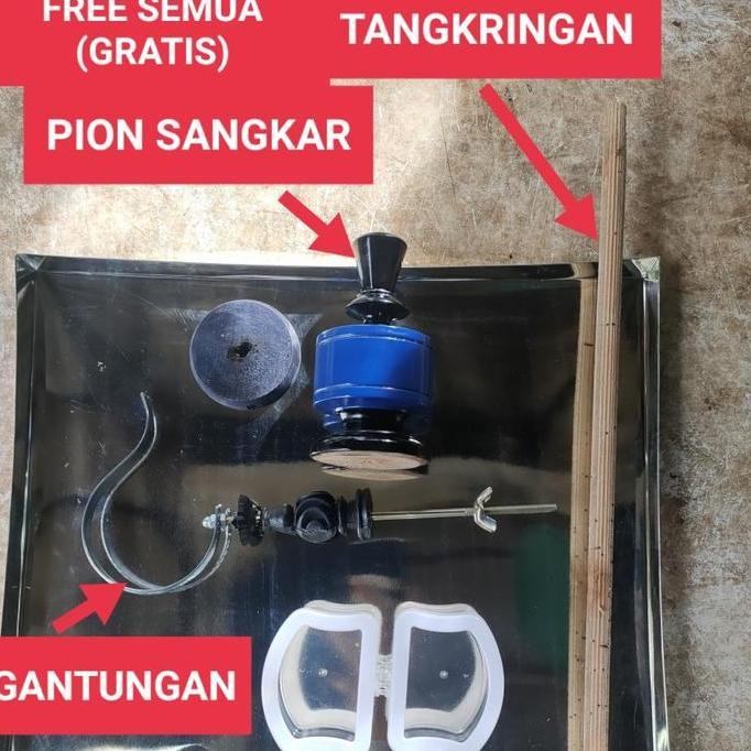 Kandang Sangkar Besi Kotak + Free Aksesoris, Untuk Burung Jalak, Beo, Kacer, Dll