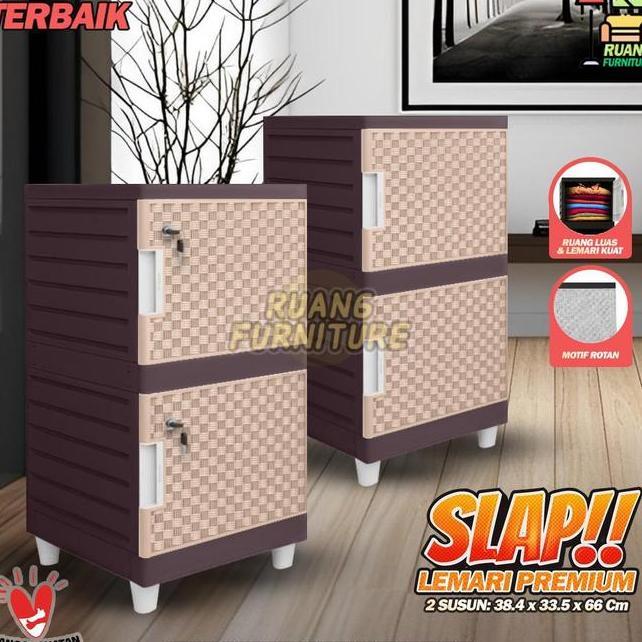 Cod Lemari Plastik 1 Pintu Susun 2 Kunci Kingdom Slap Lemari Pakaian Minimalis Lemari Pintu Tahan La