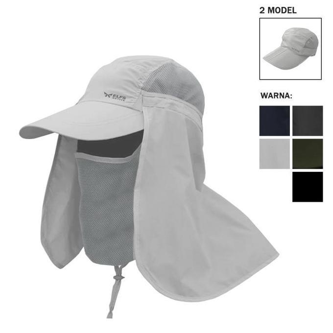 Elfs Topi Mancing anti UV Masker Jepang Outdoor Hat WHY