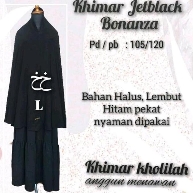 Khimar syar'i Jetblack Bonanza by Khimar kholilah Terlaris