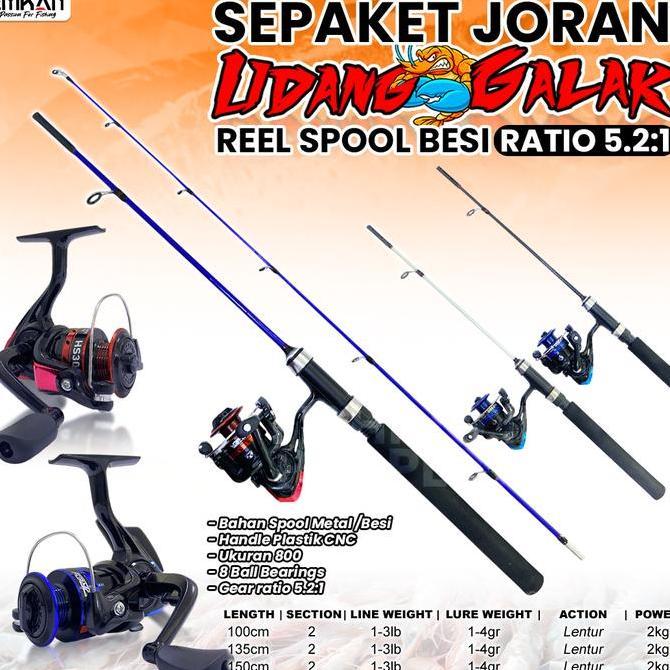 Sepaket Joran pancing Udang Galak Fiber Solid 1-3 LB pancing joran pancing mancing
