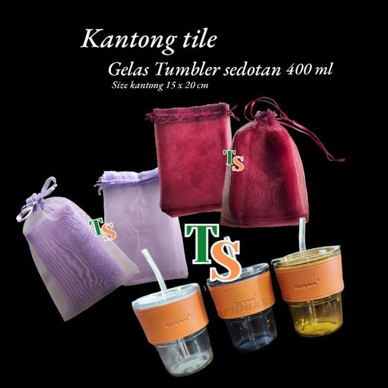 50pcs kantong tile untuk souvenir gelas tumbler