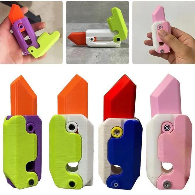 MAINAN Pisau LOBAK Wortel Gravity Knife Butterfly Knife STRESS RELIEF