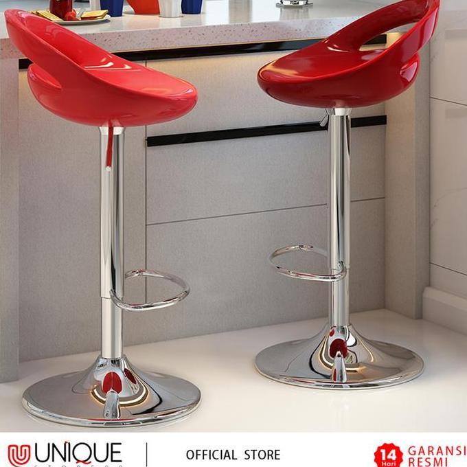 Kursi Bar Hidrolik Kursi Cafe Besi Furniture Model Dudukan Bulat Premium dengan Sandaran Chairs