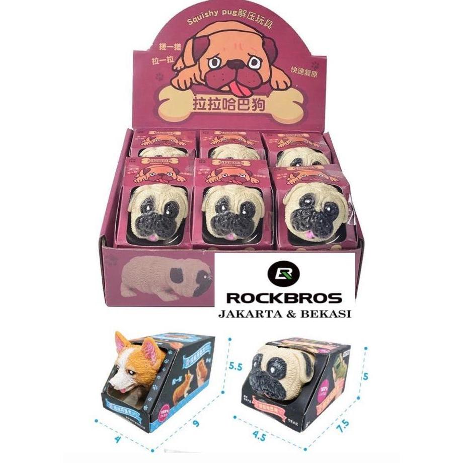 Squishy Anjing Dog Pug Bulldog Corgi Corgy Mainan Anak Vent Animal New